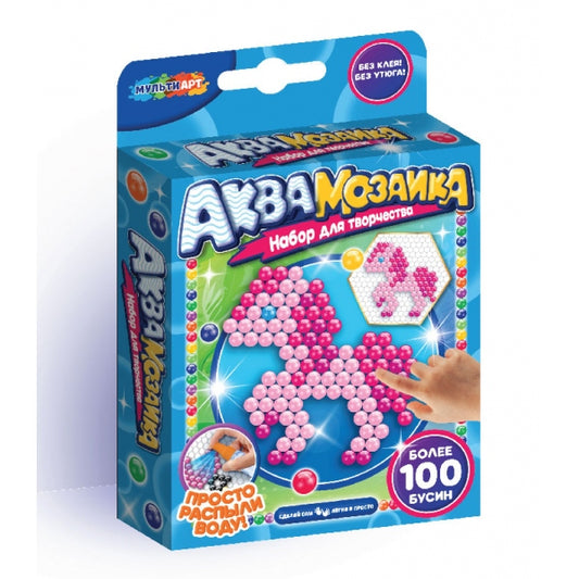 Аквамозаика 100 бусин пони МУЛЬТИ АРТ в кор.48шт