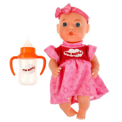 Пупс функц Три Кота 15см, пьет, пис, бутылочка, на блистере КАРАПУЗ в кор.72шт