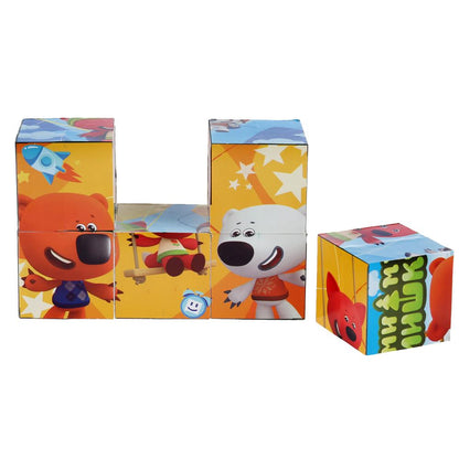 Набор из 6-и кубиков-пленка Ми-ми-мишки настольные игры ИГРАЕМ ВМЕСТЕ в кор.54наб