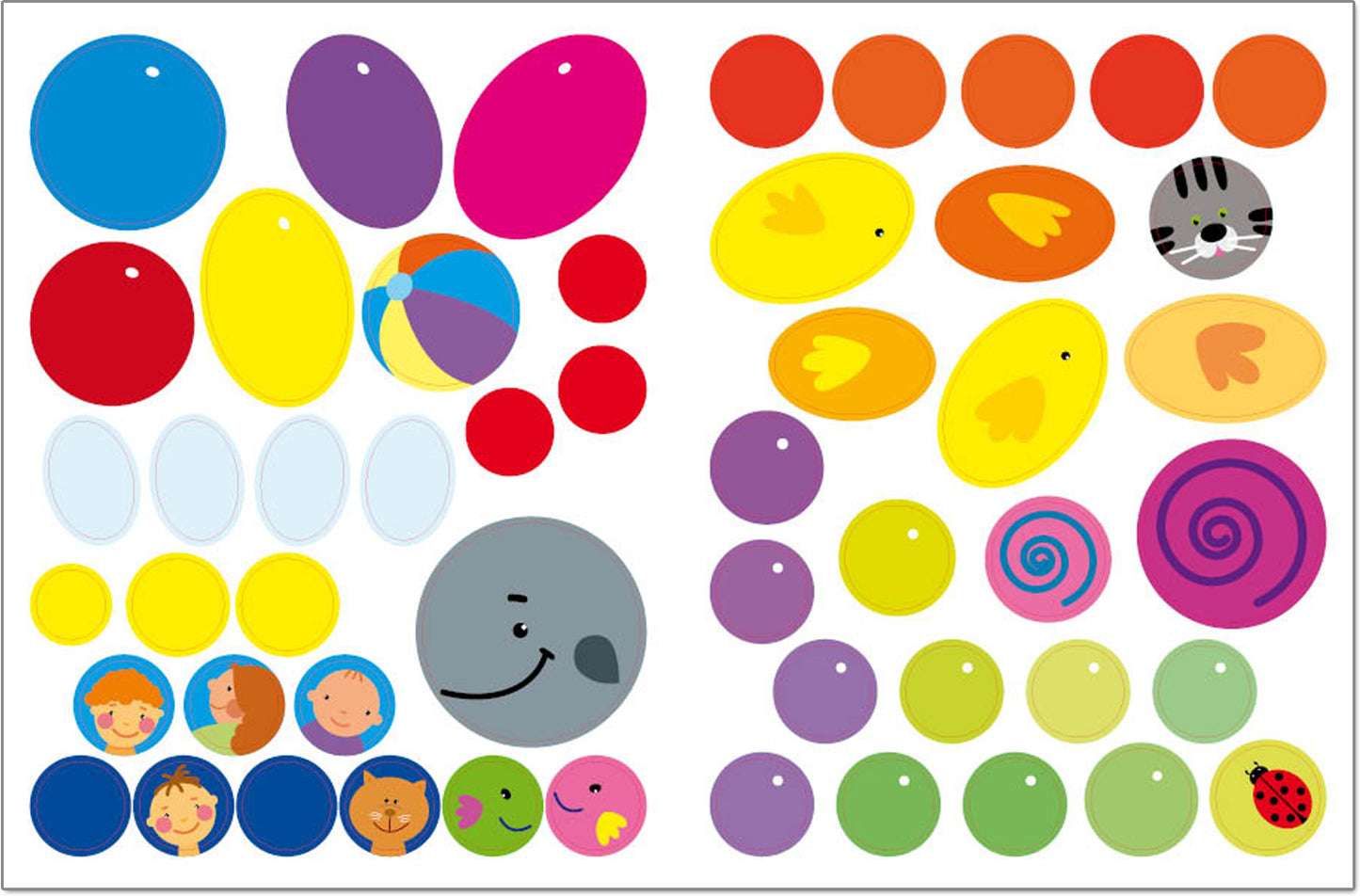 Геометрические наклейки. Круг