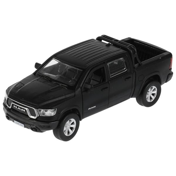 RAM1500-13MAT-BKМашина металл DODGE RAM 1500 REBEL МАТОВЫЙ 13 см, двер, баг, инер, чер, кор. Технопа