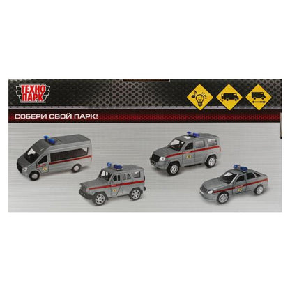 Машина пластик свет-звук АМН ВПК-233114 РОСГВАРДИЯ 21 см, двер, инер, кор. Технопарк в кор.2*18шт