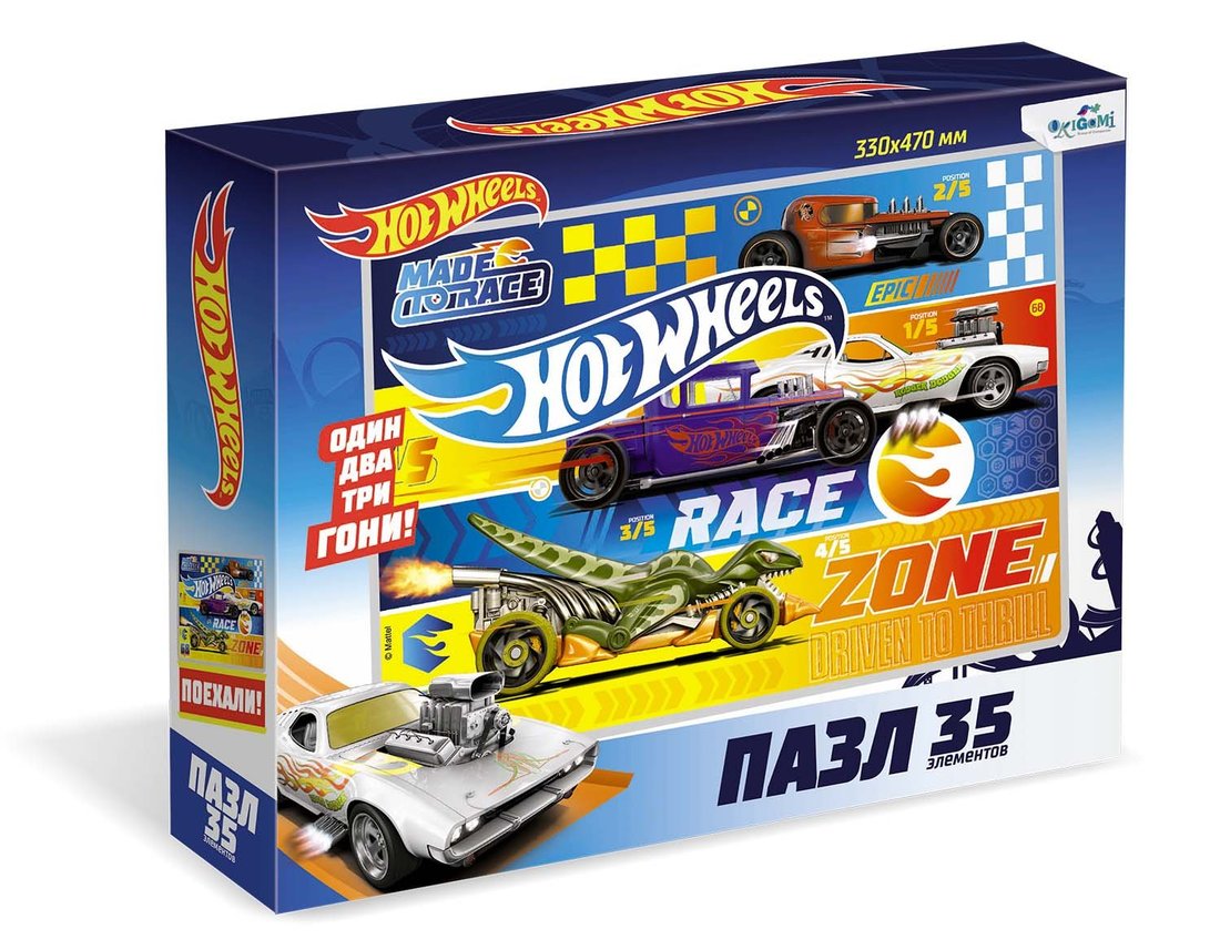 Hot Wheels.Пазл-35гиг. Гонка, 05855