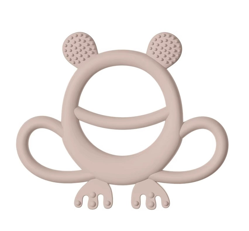 Angel dreams. SK2003-2 Прорезыватель силиконовый "Лягушка" (пыльная роза)