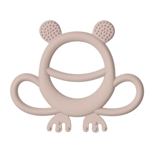 Angel dreams. SK2003-2 Прорезыватель силиконовый "Лягушка" (пыльная роза)