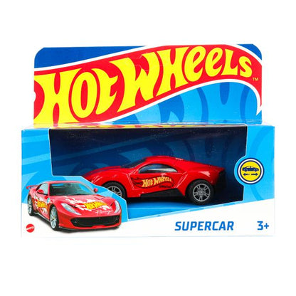 Машина металл Хот Вилс СПОРТКАР 9,5 см, красный, инерц., кор. - в кор.2*120шт