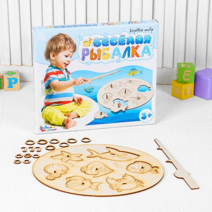 ИГРА НАСТОЛЬНАЯ "ВЕСЕЛАЯ РЫБАЛКА" в кор.11шт