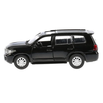 CRUISER-BK 262771 Машина металл TOYOTA LAND CRUISER длина 12,5 см, двери, инерц, черный, кор. Техно
