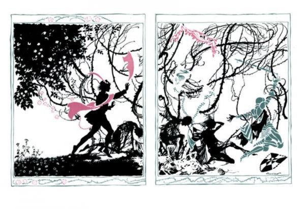 Спящая красавица (художник А. Рэкхем)