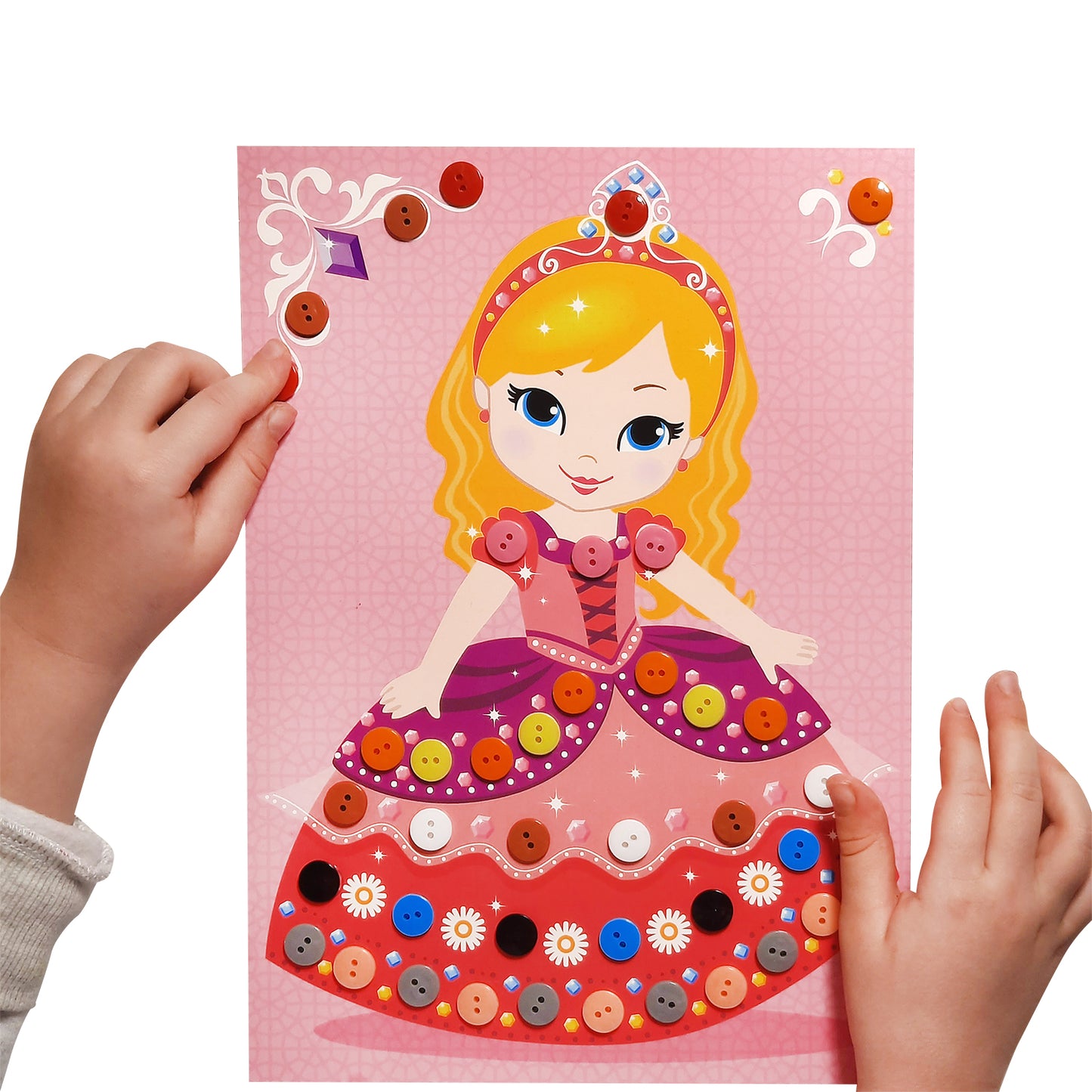 Аппликация из пуговиц "Принцесса София" 180х250 (европодвес)