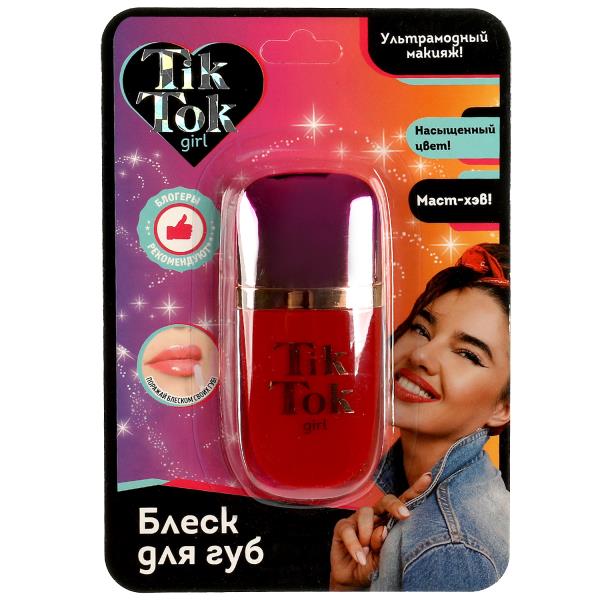Блеск для губ цвет: красный TIK TOK GIRL в кор.30*12шт
