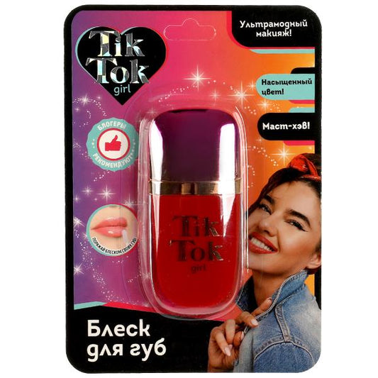 Блеск для губ цвет: красный TIK TOK GIRL в кор.30*12шт