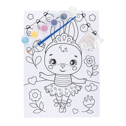 Набор для творчества. Раскраска с блестками "Заинька"