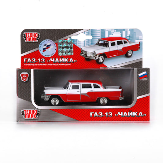 МАШИНА "ТЕХНОПАРК" МЕТАЛЛ. ИНЕРЦ. ГАЗ ЧАЙКА, 1:48, ОТКРЫВ. ДВЕРИ 6410/6410E В РУСС КОР. в кор.3*36шт