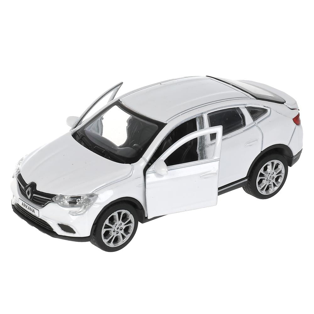 Машина металл "renault arkana" дл 12 см, откр дв, багажник, инерц, белый, в кор. Технопарк в кор.2*36шт
