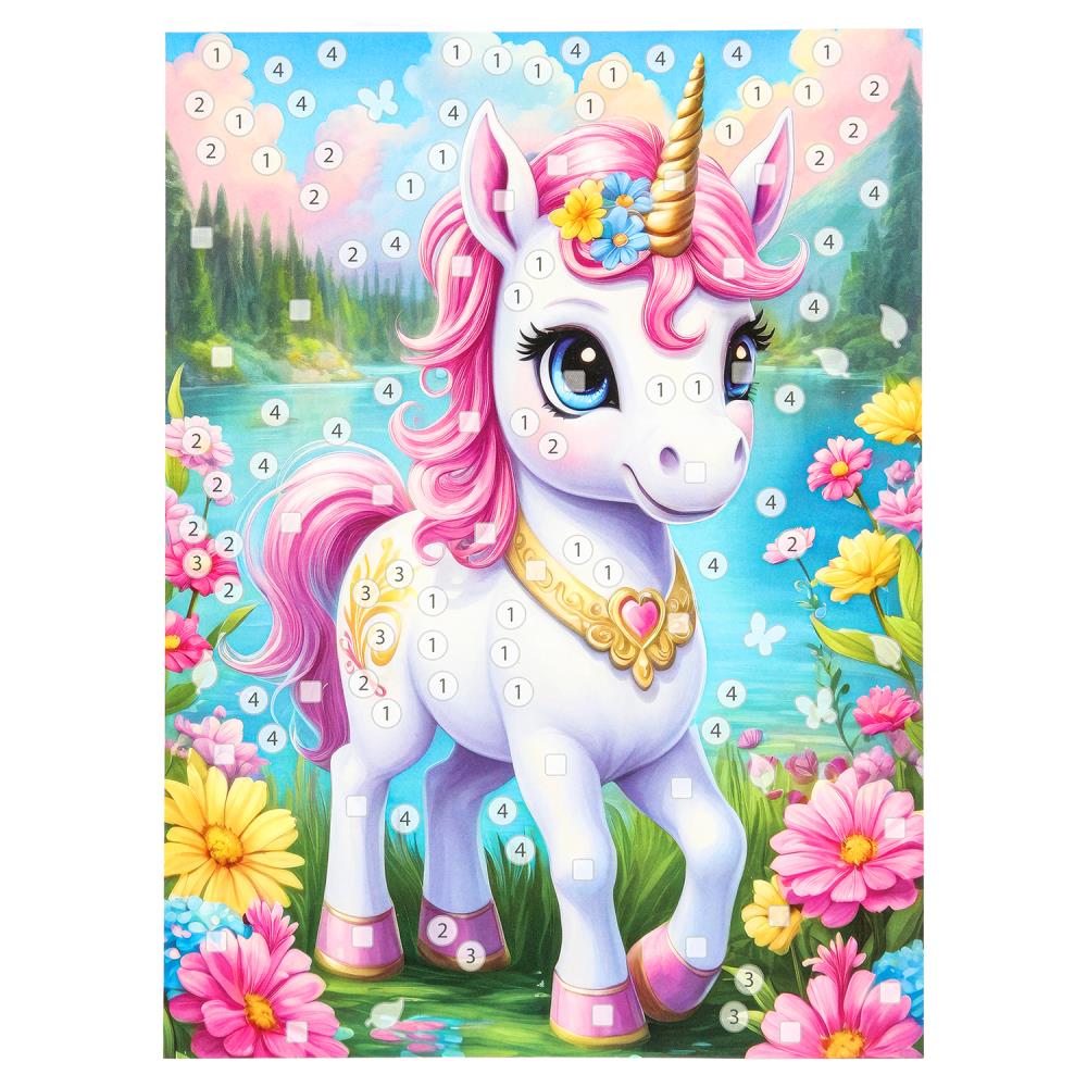 Аппликация пайетками 3D волшебный единорог МУЛЬТИ АРТ в кор.100шт