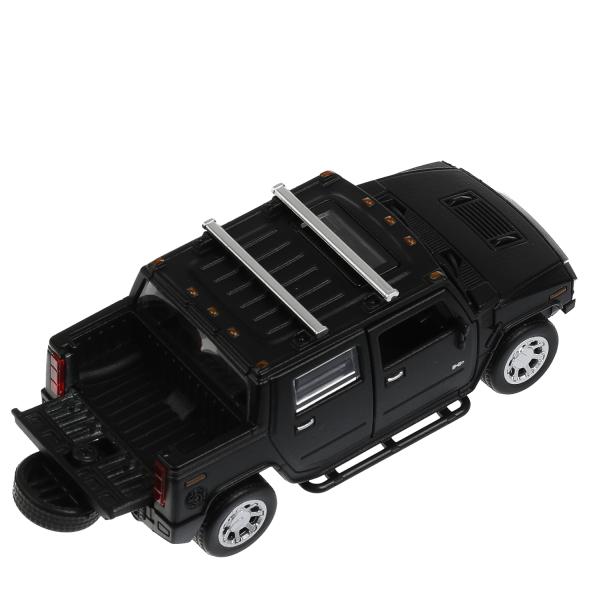 Машина металл HUMMER H2 PICKUP МАТОВЫЙ 12 см, двери, багажн, черный, кор. Технопарк в кор.2*36шт