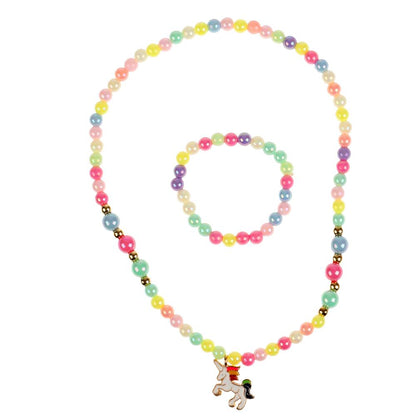 Аксесс. д/девочек ЭНЧЕНТИМАЛС набор бижутерии (кулон+браслет) единорог МИЛАЯ ЛЕДИ уп-10шт в кор.50уп