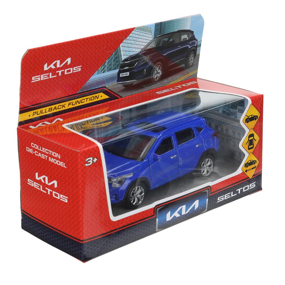 Машина металл KIA seltos длина 12 см, двери.,инерция, темно-синий, кор. Технопарк в кор.2*36шт