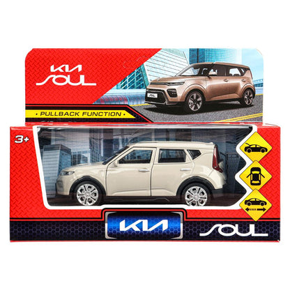 Машина металл KIA soul длина 12 см, двери, багаж., инерц, золотистый, кор. Parc technologique dans le cor.2*36шт
