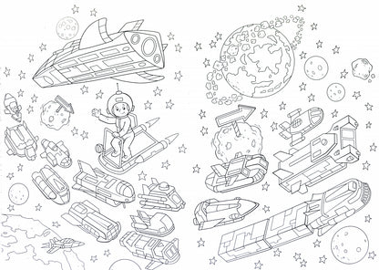 Суперраскраска с любимыми героями. Космос