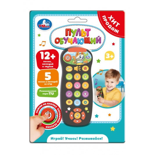 Пульт чёрный 12+ песен, мелодий и звуков. на блист. Умка в кор.240шт