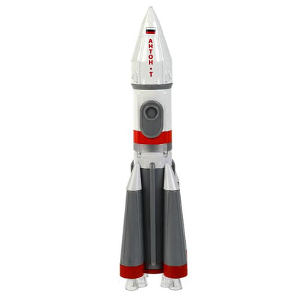 ROCKET-18SL-WHGY Модель металл свет-звук ракета высота 18 см, люк, бело-серый, кор. Технопарк в кор.