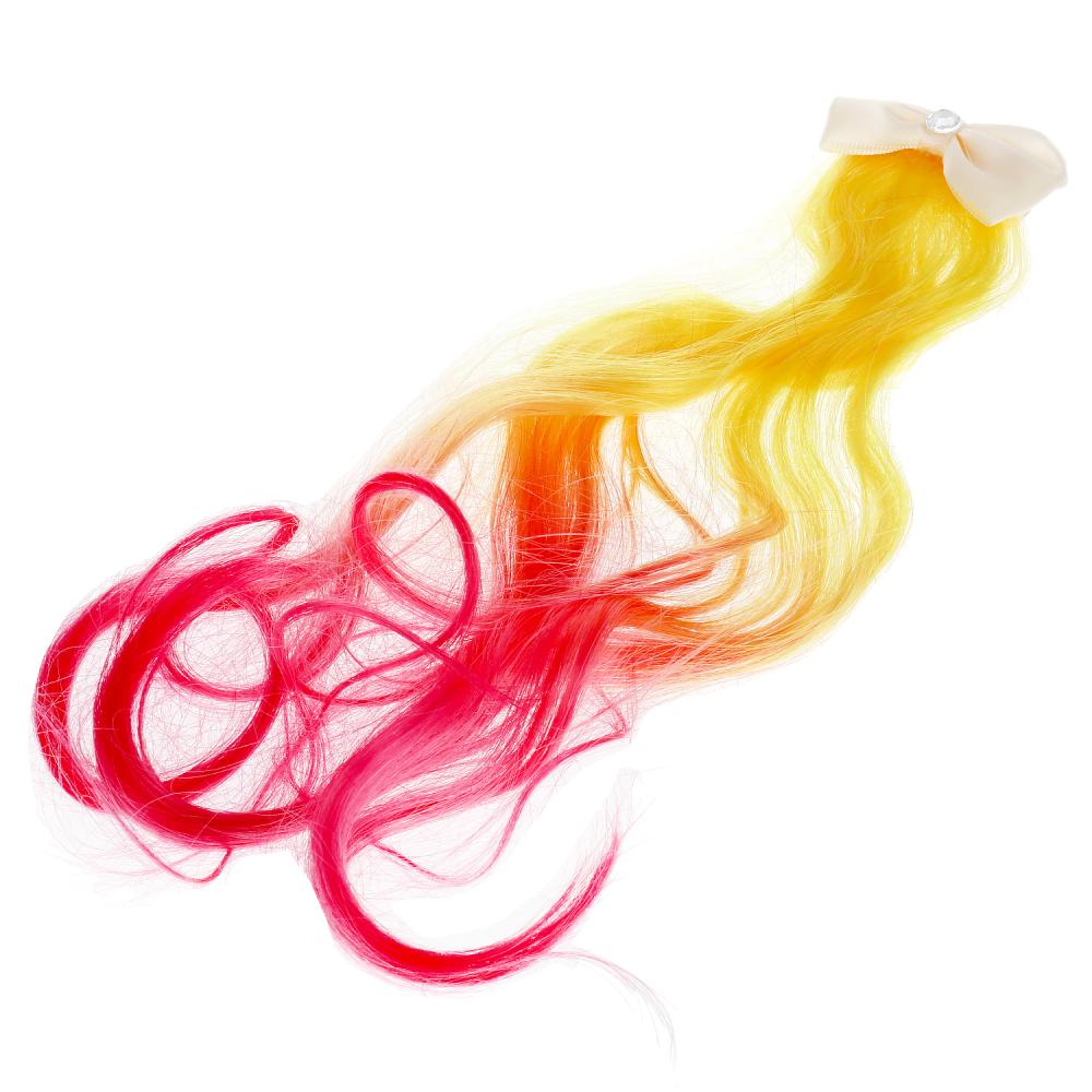 L'accès au/devotchek СКАЗОЧНЫЙ ПАТРУЛЬ прядь волос на заколке (желт/фуксия) МИЛАЯ ЛЕДИ уп-10шт в kor50up