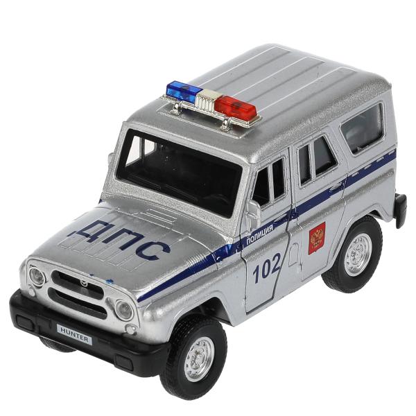Игрушка пластик свет- ПОЛИЦЕЙСКИЙ УЧАСТОК 22 см, ворота, УАЗ ХАНТЕР,кор. Технопарк в кор.2*18шт