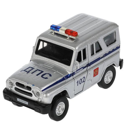 Игрушка пластик свет- ПОЛИЦЕЙСКИЙ УЧАСТОК 22 см, ворота, УАЗ ХАНТЕР,кор. Технопарк в кор.2*18шт