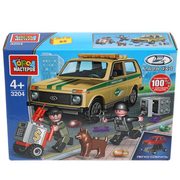 Конструктор ограбление инкассаторской МАШИНЫ, 85 дет. (легко собрать) Город мастеров в кор.80шт