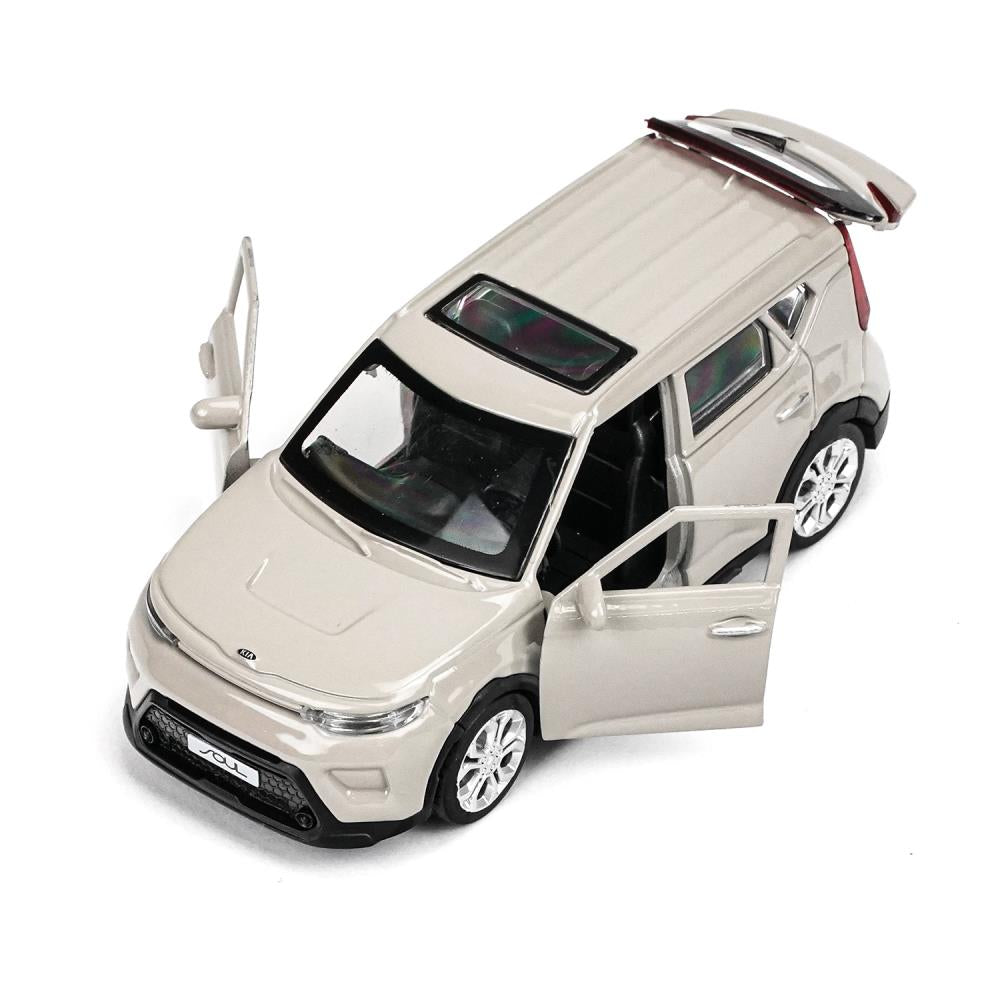 Машина металл KIA soul длина 12 см, двери, багаж., инерц, золотистый, кор. Parc technologique dans le cor.2*36шт