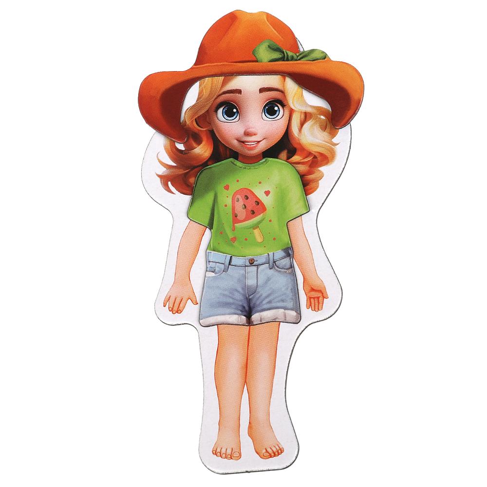 Одень куклу. Развивающая игра на магнитах. 58 предметов одежды., 3+. Умные игры в кор.20шт