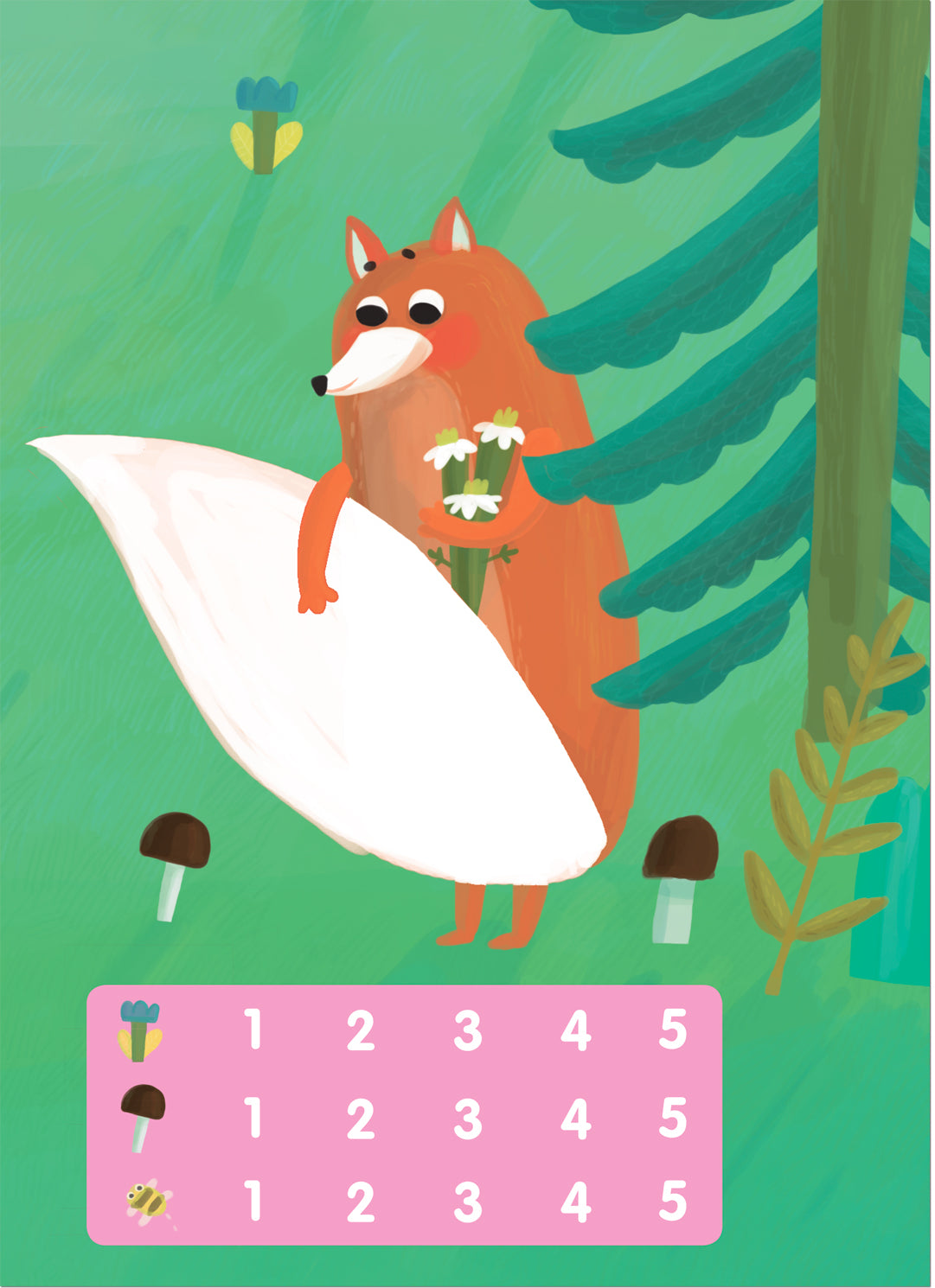 Задания и задачки для малышей 2+. Белочка в лесу