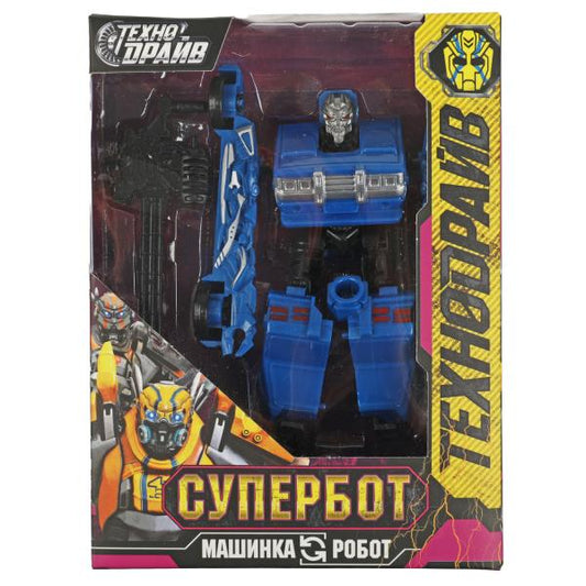 Робот трансформирующийся в машину, кор.13*17,5*5см ТЕХНОДРАЙВ в кор.2*96шт
