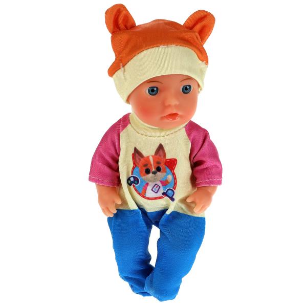Карапуз. Пупс "Кошечки-Собачки. Малышка" 15см, в боди, пьет, пис, 2 акс арт.Y15BB-DPB-CD-RU