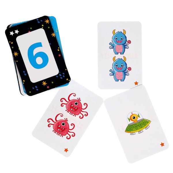 Быстросчёт.Карточная игра. 80 cartes. Cor. 138х170х40мм, cartes 55х85MM, jeux amusants en cor.50шт