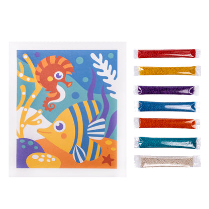 Набор для творчества. Песочная фреска "Коралловый риф" (7 цветов, 188х217 мм)