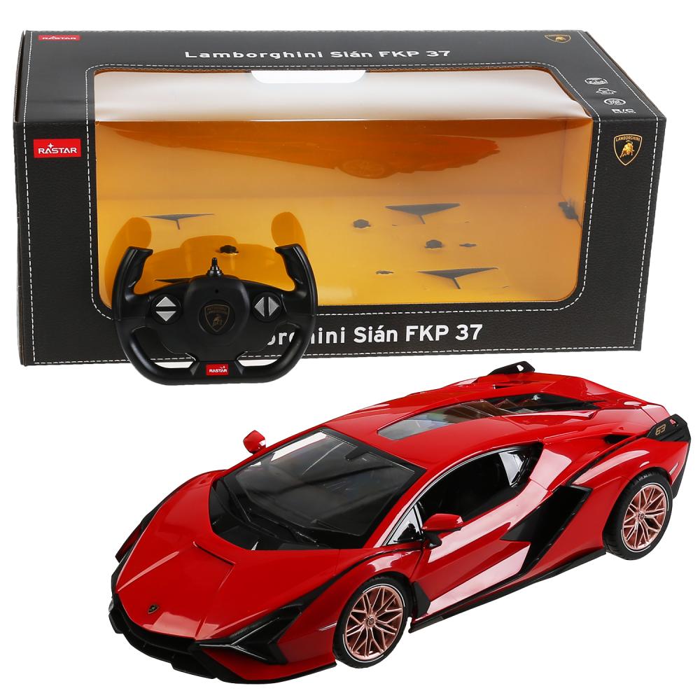 Машина р/у Lamborghini sian 1:14, двери открыв. вручную, свет, цвет в ассорти. в кор. Растар в кор6шт