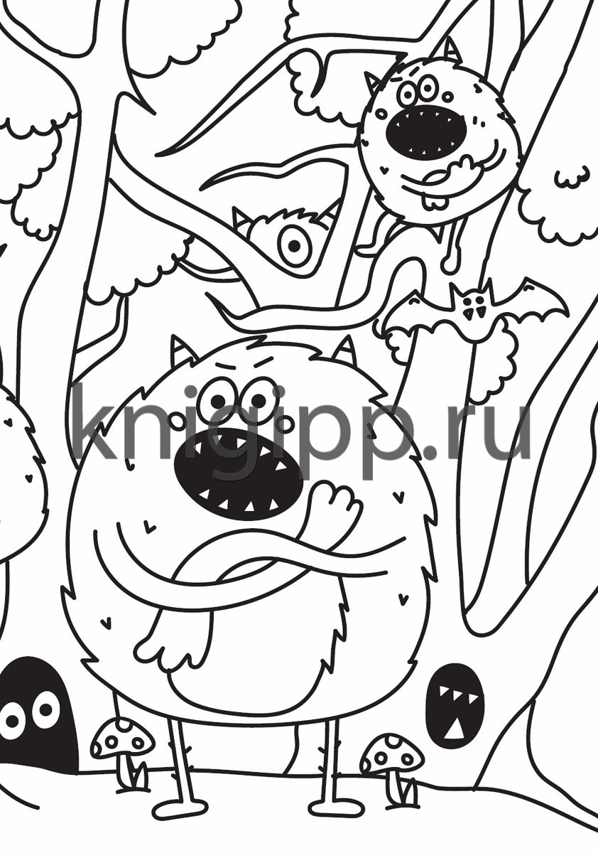 РАСКРАСКА А4 эконом. МОНСТРИКИ