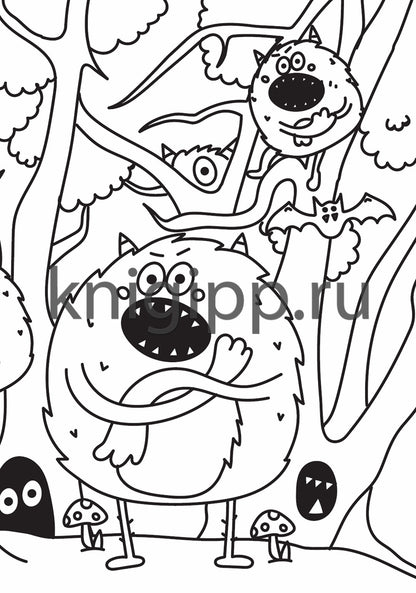 РАСКРАСКА А4 эконом. МОНСТРИКИ
