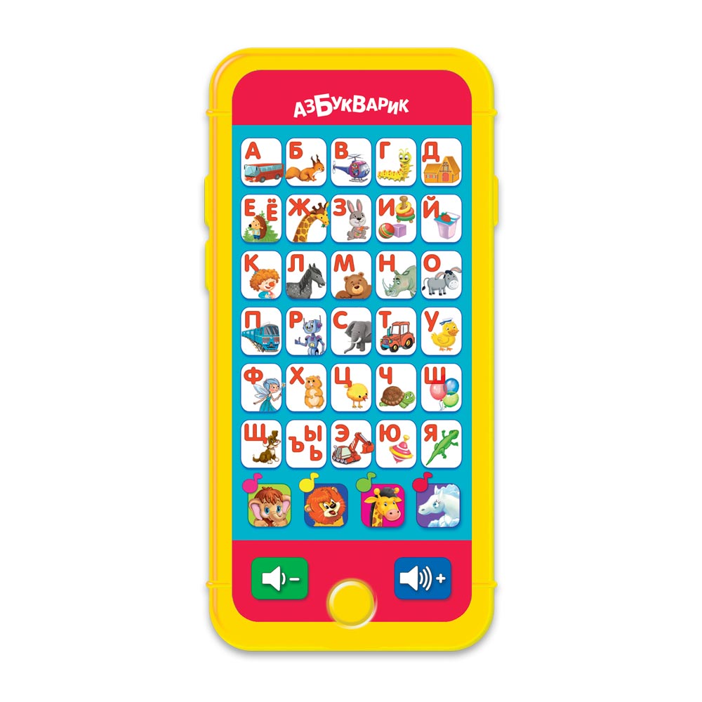 Азбукварик.Мультиплеер "Музыкальная азбука" (желтая) арт.2981Б