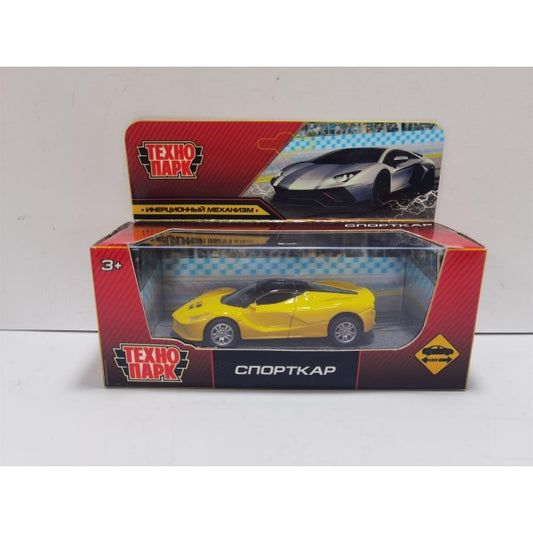 Технопарк. Машина металл "Спорткар" 11 см, инерция кор. арт.2108С-169-Р