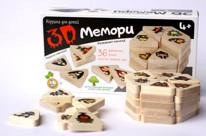 Jouer à la mémoire 3D "Монстрики"
