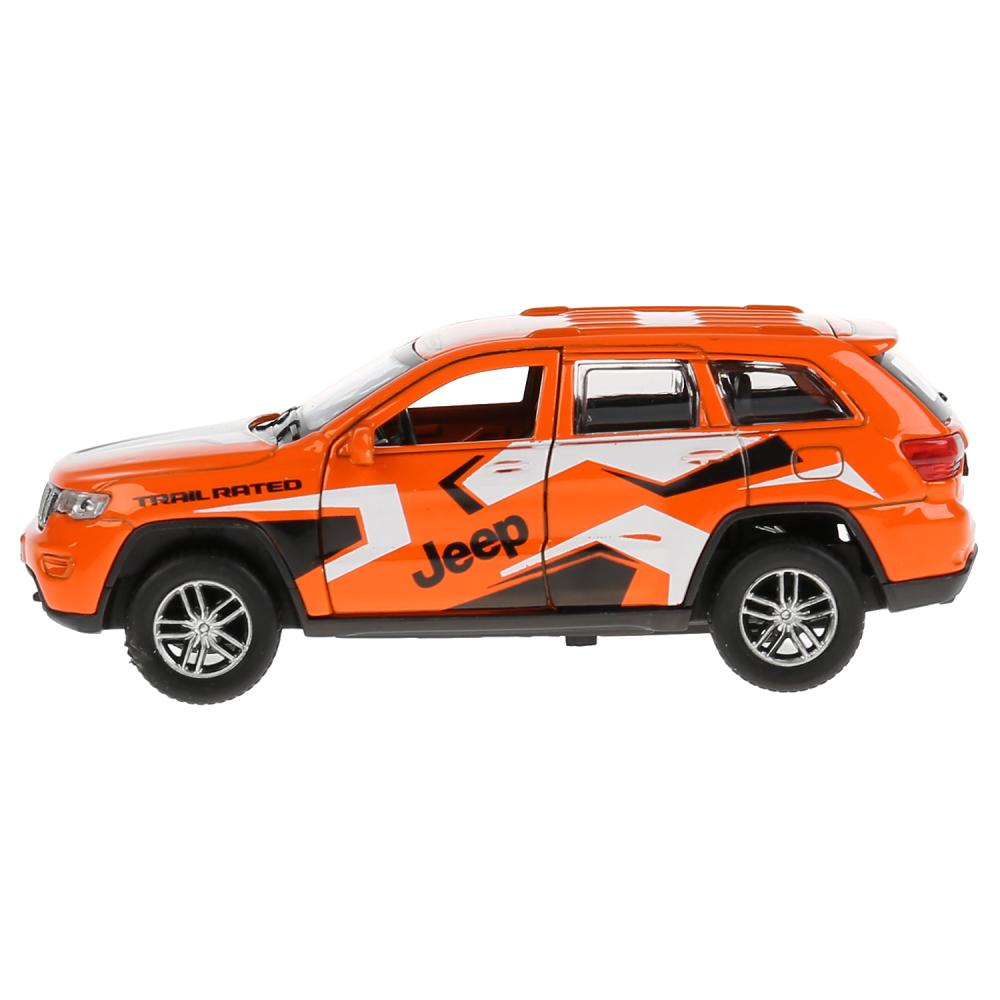 Машина металл "jeep grand cherokee спорт" 12см, инерц., оранжевый в кор. Технопарк в кор.2*36шт