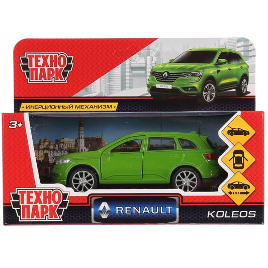 Машина металл RENAULT KOLEOS,длина 12см, открыв. двери, инерц, зеленый в кор. Технопарк в кор.2*36шт