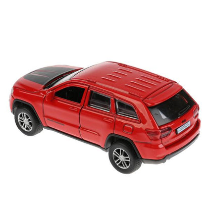 Машина металл свет-звук JEEP GRAND CHEROKEE 12 см, двер, баг, ин, крас, кор. Технопарк в кор.2*36шт