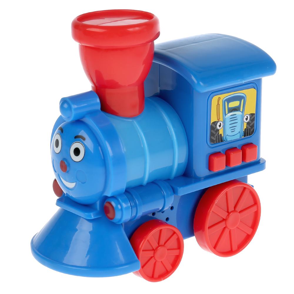 Музыкальный паровозик Синий tracteur свет+звук в русс. cor. Умка в кор.2*48шт