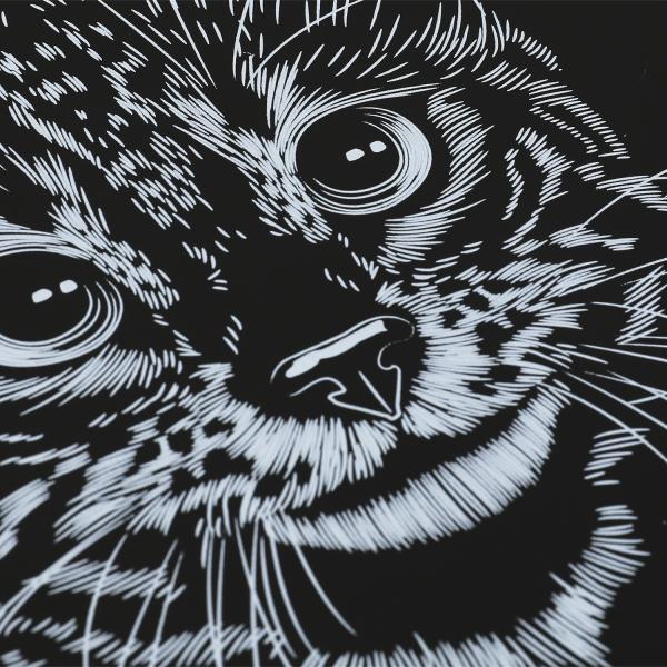 Гравюра 18*24 см бенгальская кошка, цветная МУЛЬТИ АРТ в кор.120шт