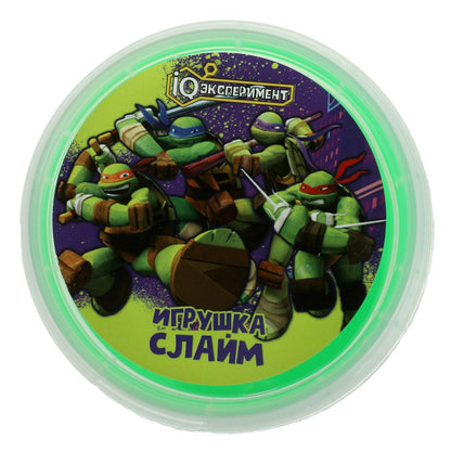 Игрушка слайм черепашки прозрачный цветной 100 г IQ Эксперимент в кор.48шт